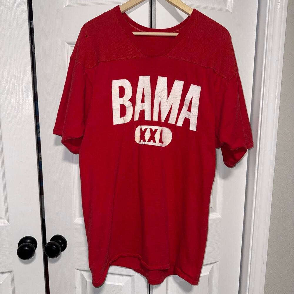 Vintage 1980s distressed alabama football practice jersey t-shirt size XXL